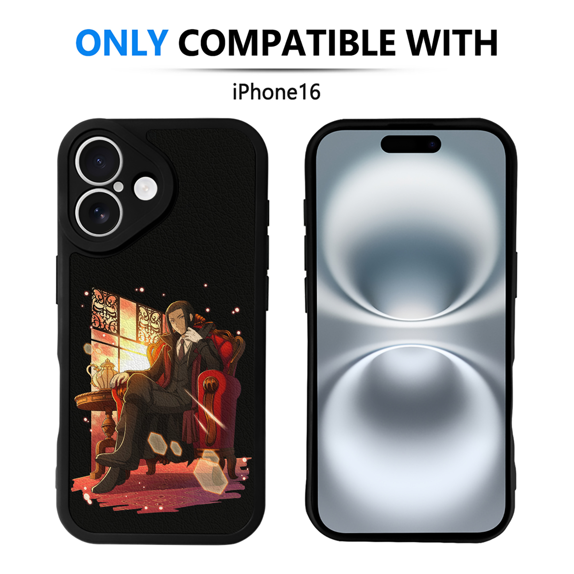（画像用） 文豪ストレイドッグス Bungo Stray Dogs 【iPhone 16シリーズ対応】シリコンスマホケース（レザー調） 材質：シリコン